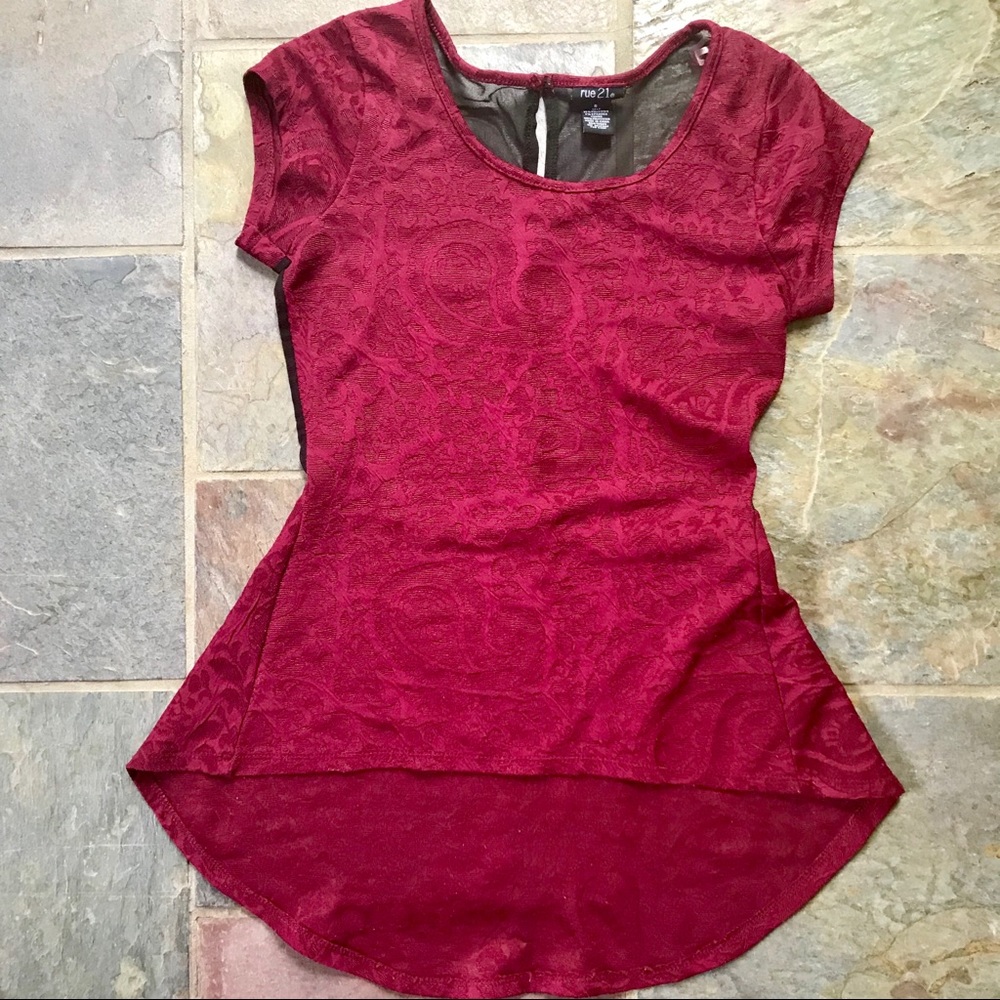 maroon blouse // rue21